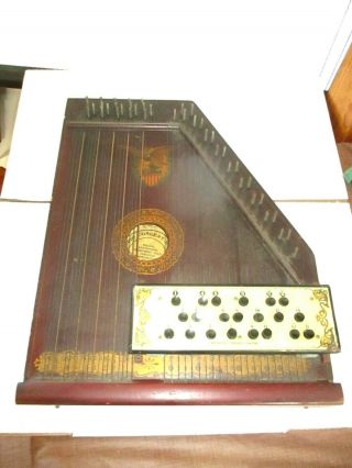 Rare Vintage Radio Concert Harp Of America Mandolin Radio Guitar Harp 8094