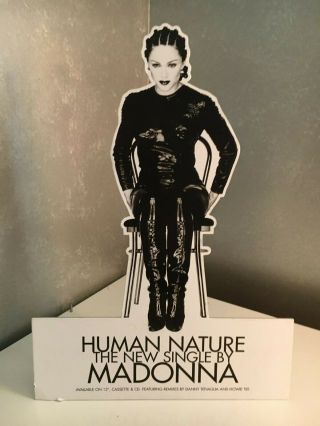 Madonna Human Nature Rare Uk Promo Cardboard Stand - Up 16 " Tall
