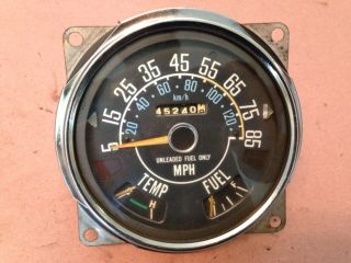 Jeep Cj Factory Speedometer Rare 1980 Cj5 Cj7 Cj8 Fuel Temperature Gauge 85 Mph