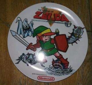 Rare Nintendo The Legend Of Zelda Plastic Plate 1989 Peter Pan Ind