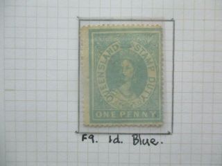 Queensland Stamps: 1d Stamp Duty - Rare (f270)