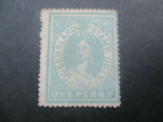 Queensland Stamps: 1d Stamp Duty - Rare (f270) 2