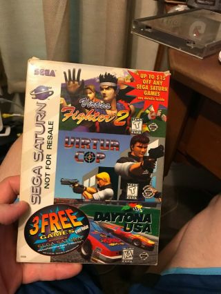 Rare Sega Saturn " 3 Games " Virtua Cop,  Daytona Usa,  Fighter