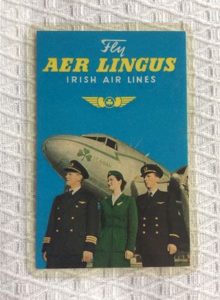 Extremely Rare 1954 Aer Lingus Air Lines Viscount Pocket Calendar Ireland