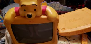 Disney Winnie Thepooh Tv And Disney Winnie The Pooh Dvd Player With Remotes Rare