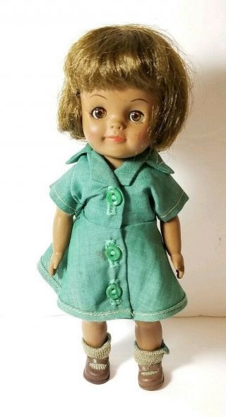 Vintage 1965 Effanbee Junior Girl Scout Doll 8 " Tall Rare African American Black