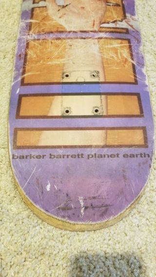 Barker Barrett - Planet Earth SLICK skateboard deck - Rare 3