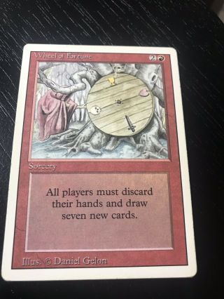 Wheel Of Fortune Magic The Gathering Mtg Revised 3rd Edition Card Rare