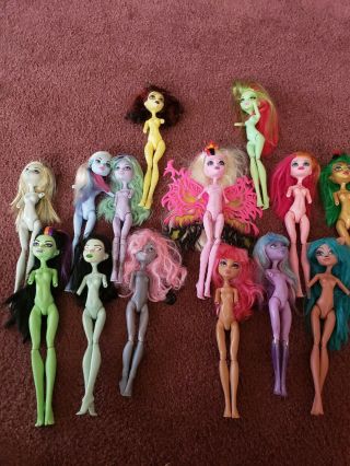 14 Monster High Ever After High Doll Bodies Naked / No Arms Great For Ooak Rare