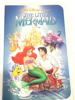 Extremely Rare Banned Classic Disney Little Mermaid Black Diamond Vhs Tape 913