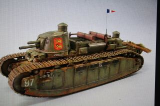 1/35 Commander Series Models French Fcm 2c Heavy Tank Wwii Resin Model Rare Vint