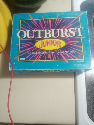 Rare Older Outburst Junior Board Game The Game Of Verbal Explosions For Kids