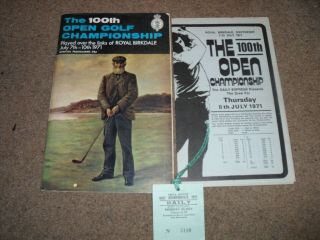 Rare 100th Open Golf Championship Programme Order Of Play Ticket Birkdale 1971
