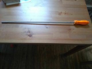 Rare Snap - On Ssdmr24 Orange Extra Long Ratcheting Magnetic Screwdriver 24 "
