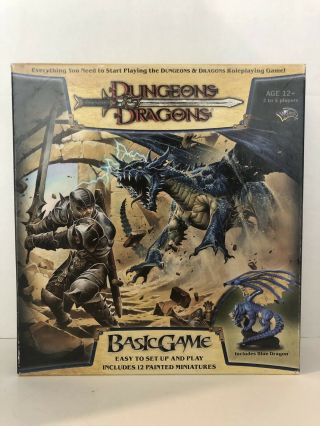 Dungeons And Dragons 2006 Edition With Rare Blue Dragon - Basic Game - D&d Wotc