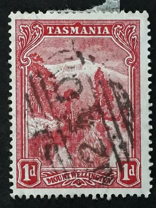 Rare Undated Tasmania Australia 1d Red Pictorial Stamp Num 250 - Lebrina