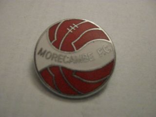 Rare Old Morecambe Football Club Ball Shape (6) Enamel Brooch Pin Badge