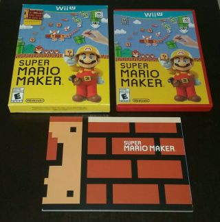 Mario Maker Bundle For Nintendo Wii U,  Complete With Artbook,  Rare