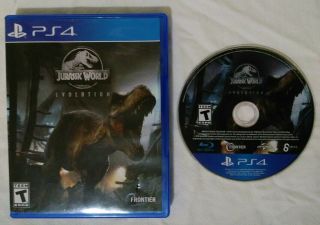 Jurassic World Evolution (sony Playstation 4,  2018) Ps4 Game W/ Case Very Rare