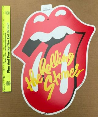 Rare 1983 Amscon Rolling Stones Tongue Lips Record Store Display 17 "