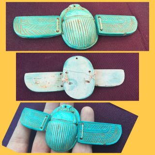 Rare Ancient Egyptian Winged Scarab Beetle 664/332bc