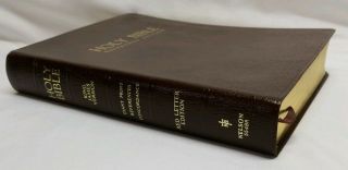 Rare King James Version Holy Bible Giant Print Kjv 1976 Leather Red Letter Ed.