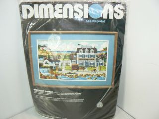 Rare Vintage 1989 Dimensions Needlepoint Kit Opened Complete Nantucket Breeze