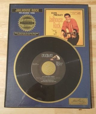 Rare Platinium Record Elvis Presley Jailhouse Rock Limited 3