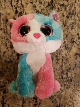Ty Beanie Boos Fiona The Cat Justice Exclusive Stuffed Plush Toy 9” Rare