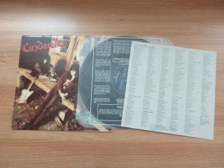 Cinderella Heartbreak Station Rare 1991 Korea Orig Vinyl Lp Insert