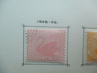 Western Australia Stamps: 1902 - 1906 Cto Swan - Rare (f354)