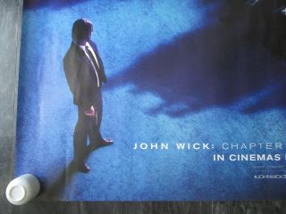 JOHN WICK 3 UK MOVIE POSTER QUAD DOUBLE - SIDED CINEMA POSTER RARE 3