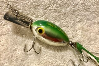 Fishing Lure Fred Arbogast Arbo Gaster Rare Green Spine Chrome Tackle Box Bait