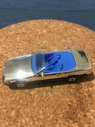 Rare Vintage 1989 Hot Wheels Mercedes Benz Sl 500 Coupe Chrome With Blue Int