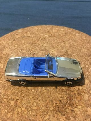 RARE VINTAGE 1989 Hot Wheels Mercedes Benz SL 500 Coupe Chrome with Blue int 3
