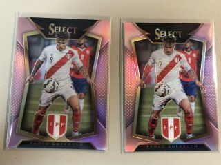2 Extremely Rare Paolo Guerrero2015 - 16 Select Soccer Pink /20