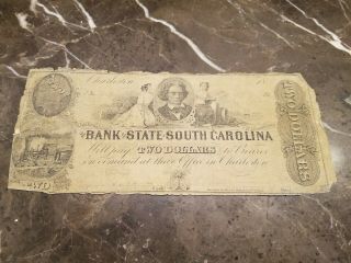 $2 Bank Of The State Of South Carolina.  Rare.  ??.  99 Cents