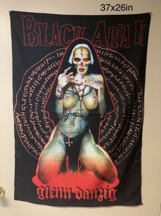 Danzig Black Aria Ii Cloth Flag (fabric Poster) 37x26in Rare Satanic Nun