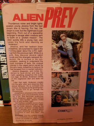 Alien Prey - Rare & OOP Comet Home Video Big Box Splatter 2