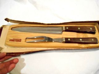 Personna Stainless Steel Carving Set - " Fine As A Rare Jewel " W/wood Block