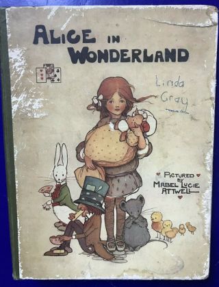 1920s Rare Vintage Mabel Lucie Attwell Colour Plates Alice In Wonderland Prints