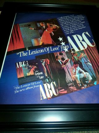 Abc The Lexicon Of Love Rare Promo Poster Ad Framed