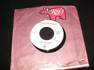 Cat Stevens Morning Has 45 Rpm,  7 " Vinyl Rare Canada Pressing A&m 8555 - S