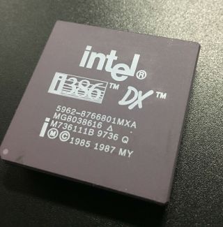 Rare Intel MG80386 - 16 CPU 32bit Processor 386 16MHz PGA132 2