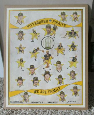 Vintage Poster Pittsburgh Pirates 1979 World Series Champs We Are Family Rare