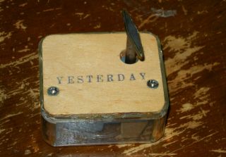 Vintage Rare Clear Wind Up Music Box Yesterday By The Beatles Made In Japan