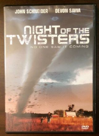 Night Of The Twisters Dvd Out Of Print Rare John Schneider / Devon Sawa Oop