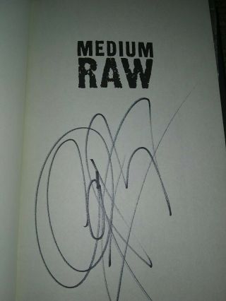 Rare Signed Anthony Bourdain ' s Medium Raw,  1st/1st 2010 HB VG 2