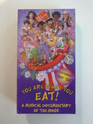 You Are What You Eat Vhs Rare Ivy Video Documentary Features Tiny Tim 1968 Music
