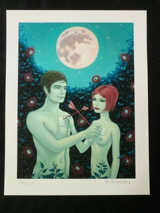 Tara Mcpherson " Bunny In The Moon " Rare Signed Limited Edition Print 72/207